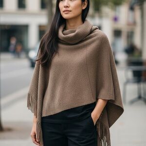 Wallis Brown Women's Poncho Sweater